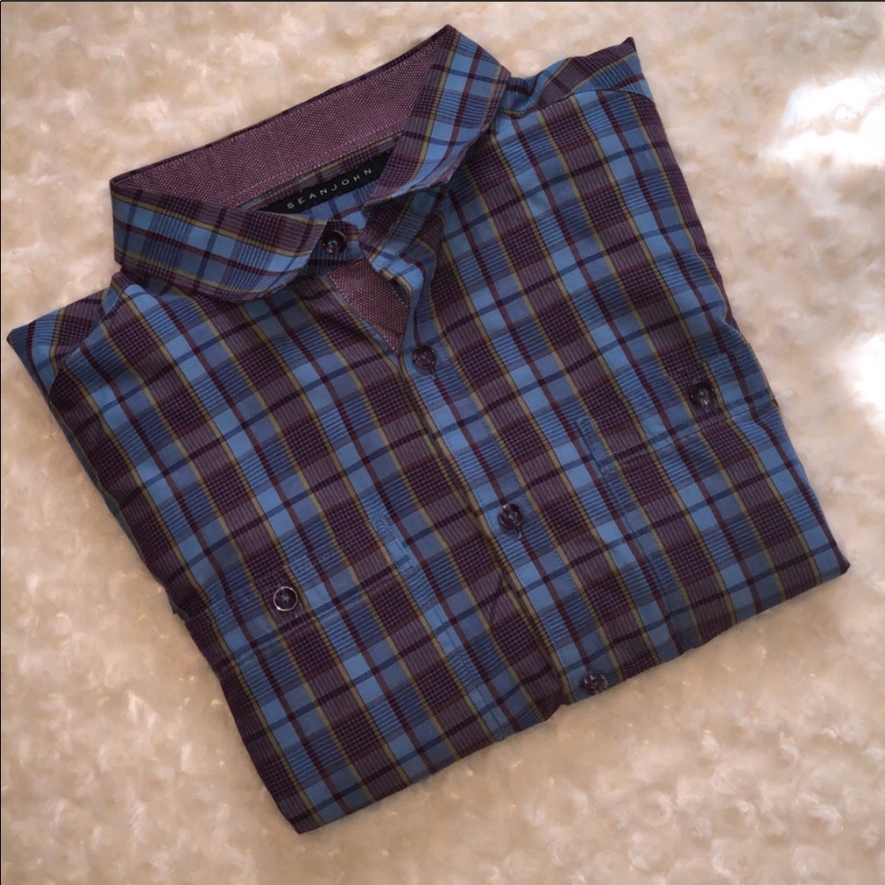 Sean John Plaid Button Down 2